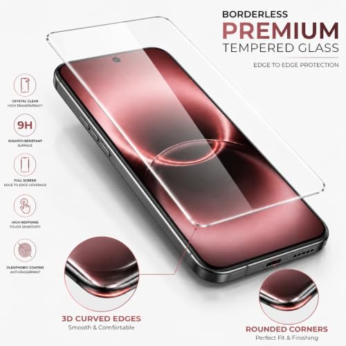Image of ArmourPro 3D Borderless Tempered Glass for Vivo X300 Ultra, Set of 2 HD Clear Screen Protectors with 3D Curved Edges, 9H Hardness, Oleophobic Coating, Case Friendly