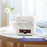 Budzik analogowy, bez tykania, cichy budzik ze światłem, zasilany bateriami, funkcja drzemki, głośny alarm, wskaźnik świecących cyfr, przenośny i mały budzik podróżny do sypialni, salonu