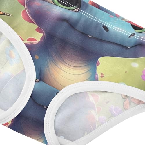 Cotton Girls Underwear Toddler Cute Cartoon Dinosaur Floral Little Girl Panties Animal Briefs Girls Undies 2t4