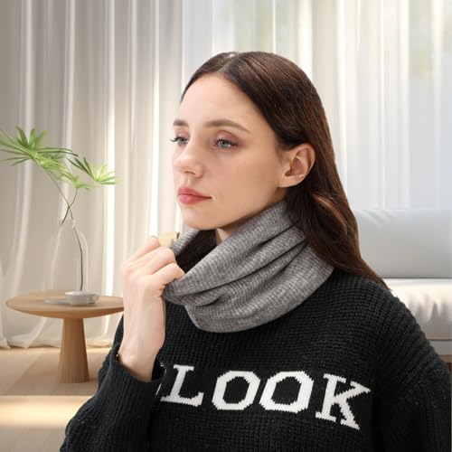 Winter Scarf for Women Neck Gaiter Double-Layer Neck Warmer Fleece Infinity Scarf for Cold Weather Gifts3