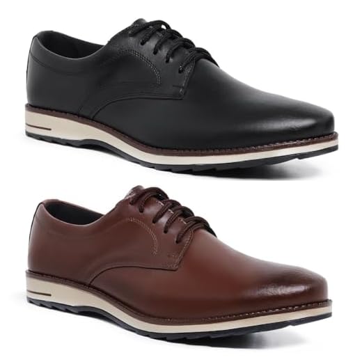 Kit 2 Pares Sapato Oxford Social Casual Moderno Elegante Masculino Pretro e Marrom (Preto e Marrom, BR, Adulto, Numérico, 43)