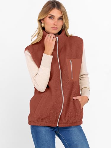 ANRABESS Womens Fuzzy Fleece Vest Oversized Sleeveless Sherpa Jacket Casual Warm Outerwear With Pockets Fall Fashion Clothes4