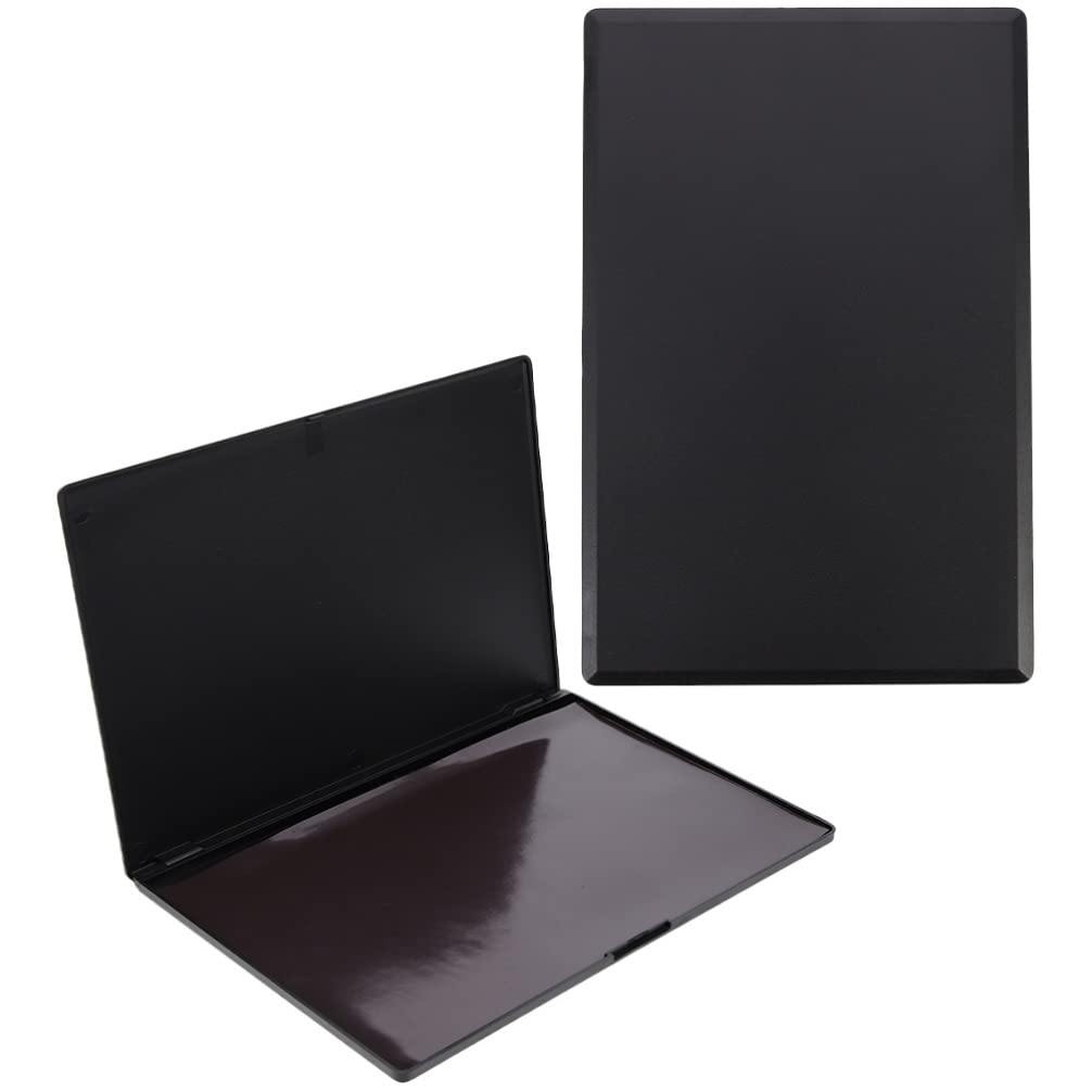 Palette de Maquillage Vide en Abs Noir 2 Pièces pour DIY