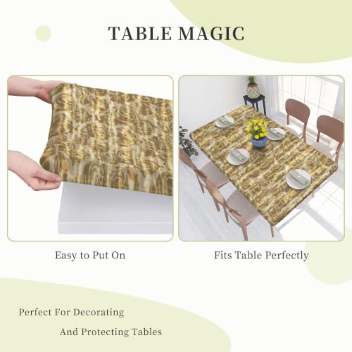 Nappe de table extensible ajustée tropicale anti-taches 4FT - 8