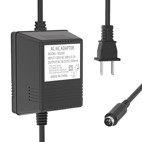 18.5VX2 500mA AC Mini 3 Pin Power Adapter Compatible with Behringer XENYX (502, 802, 1002),PSV3UL, MXVL3 MX602A, UB502, UB802, UB1002, Q502USB, Q802USB, Q1002USB,Eurorack Mixers (FX-18B-MP3) - image 1
