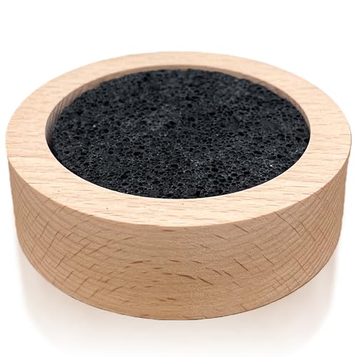 Passive Diffuser Lava Rock Natural Set Essential Oil Aromatherapy Stone for Home Office Car & Gifts - Compact Wood Bas