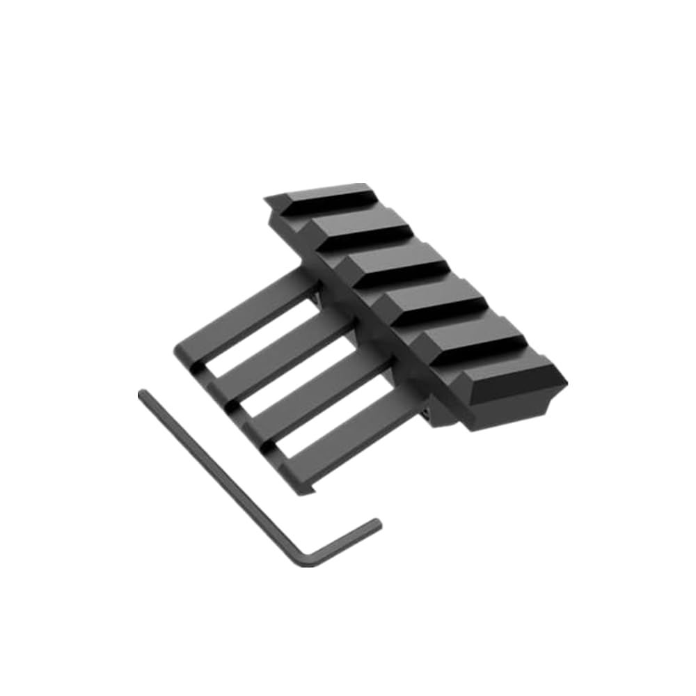 Aluminium Ultra Low Profile 45 Degrees 5 Slot Picatinny Rail Rail 20mm Offset Picatinny Rail Mount for Red Dot Flashlights