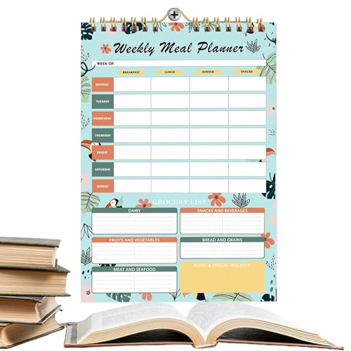 Agenda settimanale per i pasti, settimanali per separare – blocco di pianificazione sana per la famiglia, i bambini, gli adulti e gli