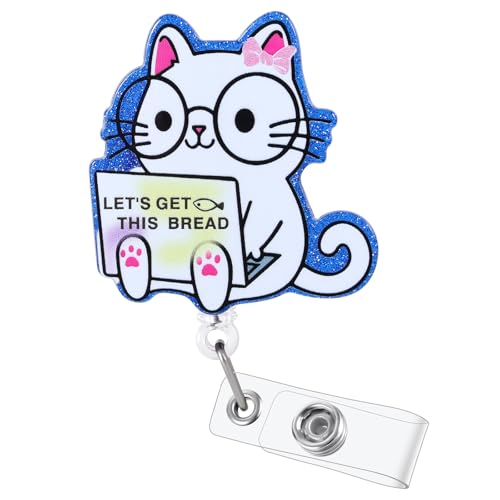 Porte-badge rétractable chat rigolo idée cadeau pour infirmière médecin et enseignant