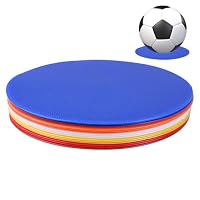 LALAFINA Lot De 6 Marqueurs De Points Plats Antidérapants Pour Football, Entraînement D'agilité, Disques Multicolores De 10 Cm