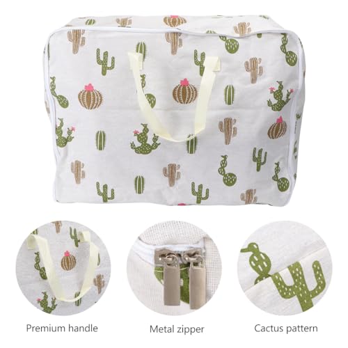 Bolsa de almacenamiento de lona grande y plegable para colchas y ropa 8