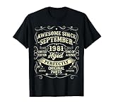 Photo Gallery awesome since september 1981 year of birth birthday vintage maglietta Photo Gallery awesome since september 1981 year of birth birthday vintage maglietta