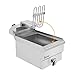 Winado 12.5QT Electric Deep Fryer with Time Control & Oil Filtration, 11.8L Countertop Stainless Steel w/Temperature Control & Basket & Lid Frying Machine, for Home & Commercial 1700W 60Hz 110V