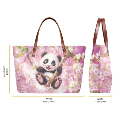 Lotusorchid 2 Pcs Large Tote Handbag with PU Wallet, Women Hand bags Purses, Top Handle Bag Satchel Shoulder Bag4