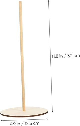 Miniatura 8 de Amosfun Soporte de madera para dona, 3 piezas, barra de madera para dona, bagels, soporte de exhibición para bodas, cumpleaños, fiestas de golosinas