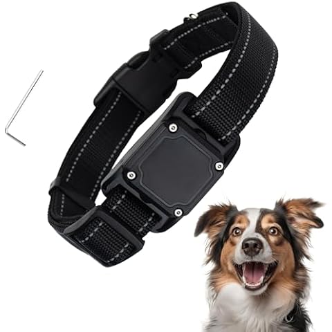 Petsplicity Waterproof AirTag Holder Dog Collar Ultra-Durable and Secure GPS Collar - Adjustable Reflective and Comfortable - Anti-Lost Lightweight Pet Tracking for Medium, Large and Extra Large Dogs Cover