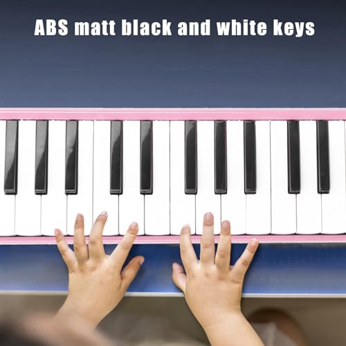 Melodica Melodica mit tragegurt Rosa Melodicas, 32 Tasten Klavierstil Tragbare Melodica für Kinder und Anfänger mit 4 Mundstücke, Reinigungstuch und Tragetasche Melodica Melodiche