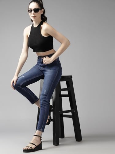 Image of GUTI Womens High Rise Crop Length Jeans()