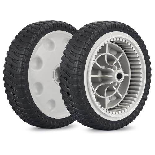 Sutmorly 734-04018 Front Drive Wheels Fit for Troy Bilt TB240 Mower- 8' Lawn Mower Wheels Tires for Troy Bilt Tuff Cut 210 230 Craftsman MTD Self Propelled Mower 12AV569Q597, Set of 2