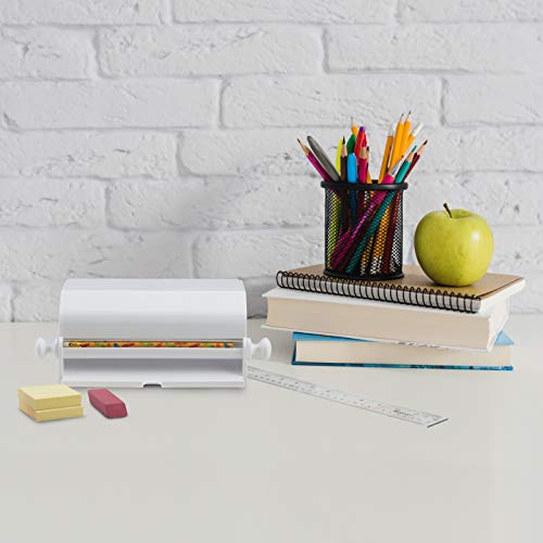SimplyImagine Pencil Dispenser Holder - For Classroom, Home, Office Use or Teacher Gift, Durable Acrylic Rolling Knob Pencil Storage Box