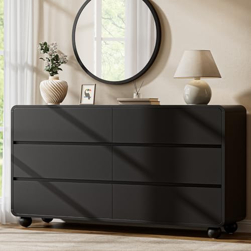 Lulive Wood Dresser for Bedroom, 53” Wide Chest of Drawers