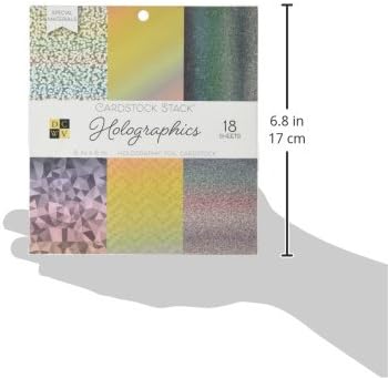 DCWVE DCWV Specialty Stack-6 x 6-Single-Sided Holographic Foil-18 Seat PS-006-00123, 6" x 6", Multicolor