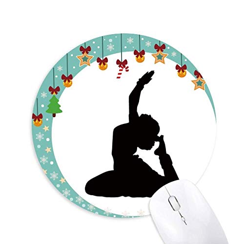 Dancer Art Peacock Yoga Sport Maus Pad Jingling Bell Round Rubber Mat