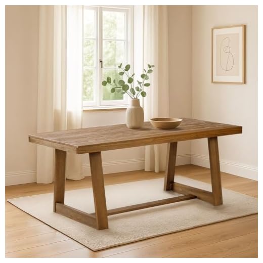 Rustic Farmhouse Dining Table, 72 Inch