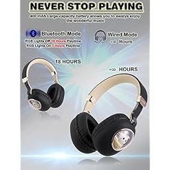 Casque Audio Enfant,Ecouteurs sans Fil avec Microphone pour Enfants,Lumières LED Casque et Ecouteurs Bluetooth sans Fil… - Les Beatles, Paul McCartney, John Lennon, RIngo Starr, George Harrison Casque Audio Enfant,Ecouteurs sans Fil avec Microphone pour Enfants,Lumières LED Casque et Ecouteurs Bluetooth sans Fil… – Image 5