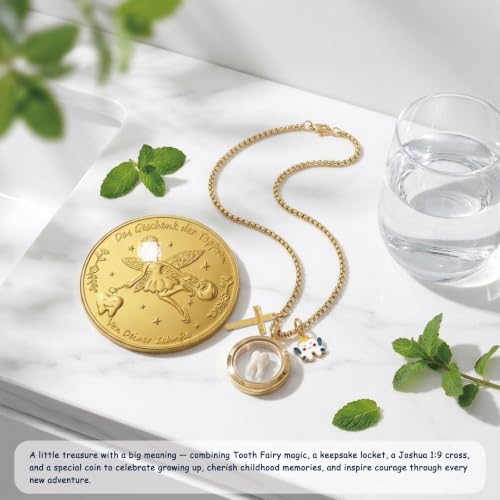 Image of PARTNER Meaningful Tooth Fairy Gifts for Women First Lost Tooth Keepsake for Celebration & Reward with Message Card Milestone Jewelry Gift from Toothfairy