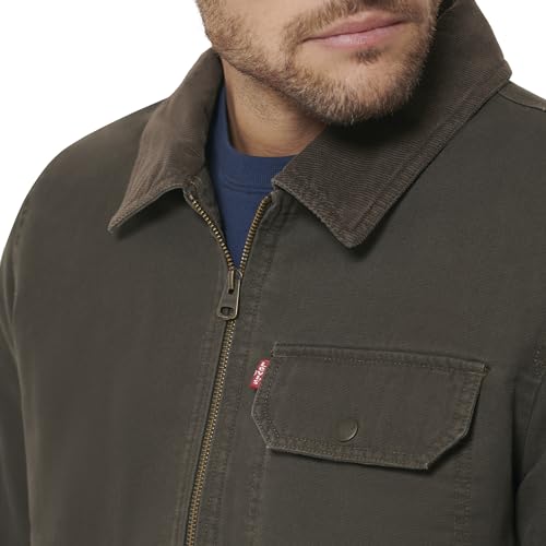 Image of Levi's Men's Workwear Cotton Canvas Corduroy Collar Depot Jacket
