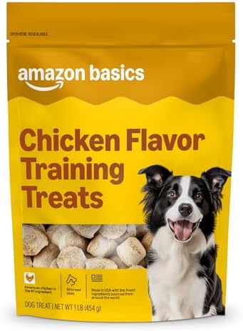 Amazon Basics Chicken Flavor Training Treats for Dogs, 1 lb. Bag ...
