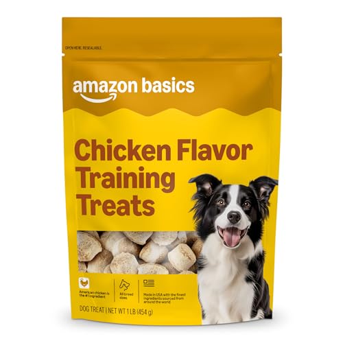 Amazon Basics Chicken Flavor Training Treats for Dogs, 1 lb. Bag (16 oz) (Previously Wag)