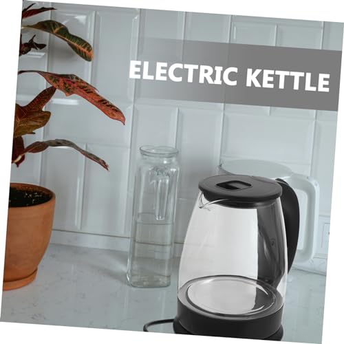 Hervidor eléctrico Mikinona 1.8L de vidrio borosilicato negro miniatura 7
