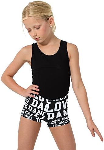 Love Dance Athletic Booty Shorts | Alexandria Collection | Kids Black/White