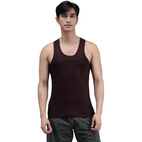 Image of Amul Comfy Men's Vest | Round Neck | Breathable Lightweight Innerwear | Moisture Wicking | Soft Feel | Pack of 3 | Color May Vary