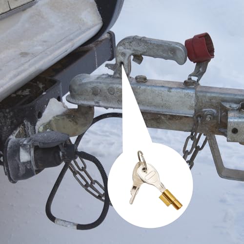 INNAL 2 Stück Schlüssellochsperrer Steckschloss mit 4 Schlüsseln,Anhängerkupplung Kupplungsschloss,Schloss mit Schlüssel,Anhängerschlösser Kompatibel mit Earth Daxara Maypole Anhänger