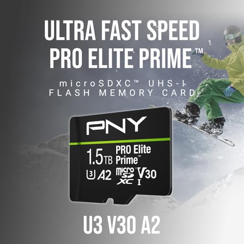 Image of PNY 1.5TB PRO Elite Prime C10 U3 V30 A2 microSDXC Flash Memory Card