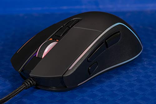 Souris Gaming avec LED DeepDarth Noir CoolBox 6400 dpi pour PC