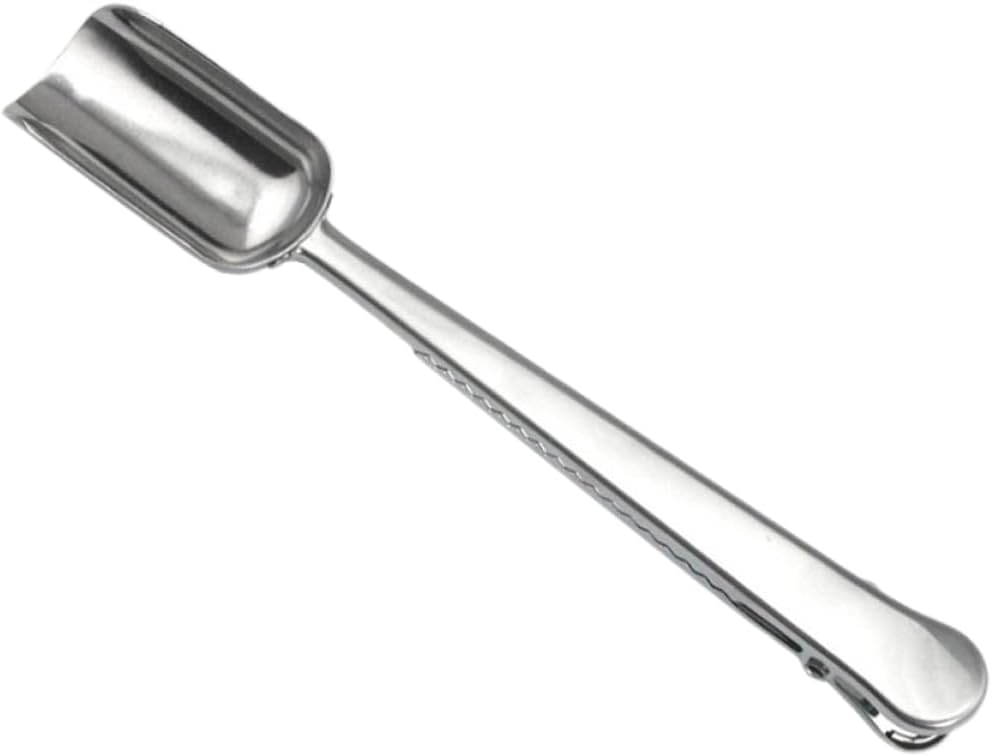 Zerodeko Stainless Steel Tea Scoop with Clip Versatile Tea Tool for Measuring Loose Leaf and Scented Tea Practical Tea House Accessory for Effortless Brewing and Serving