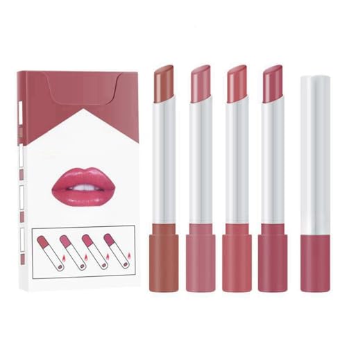 Plumping Lipstick and Gloss Set,Lot Rouge à Lèvre Mat Et Waterproof,Lipstick Set,Coffret Rouge à Levre Pour Femme,Waterproof Long Lasting Lip,Rouge à...