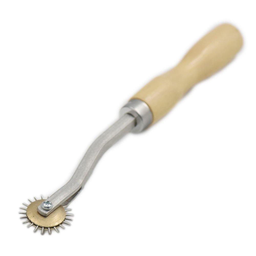 Amazon.com: 2 PCS Wood Handle DIY Roulette 4mm Overstitch Wheel Leather  Stitch Spacing Paper Perforating Tool