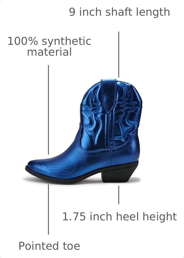 Image of Soda Women Cowgirl Cowboy Western Stitched Ankle Boots Pointed Toe Short Booties Rigging-S (Wide Fit Available)