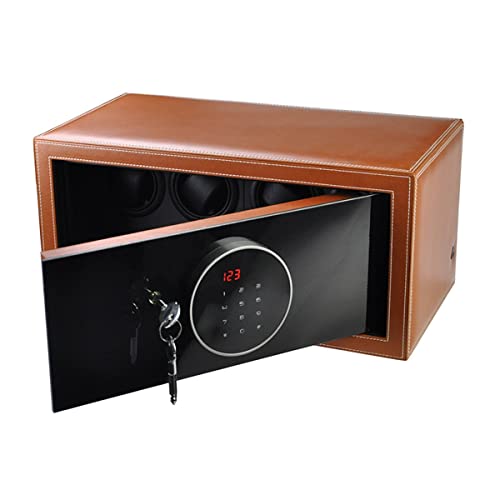 HCZKIUJY Caja de Seguridad para 4 Relojes automáticos con Cerradura Digital, iluminación integrada y Control táctil LCD.