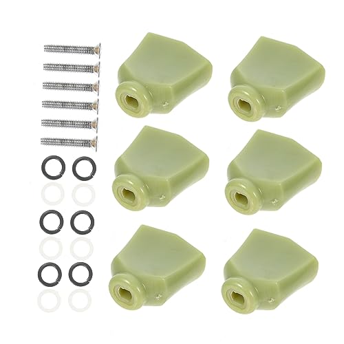 OFFSCH 6 Sets String Guitar Tuners Bass Tuning Pegs Guitar Accessories Electric Guitar Locking Guitar Machine Heads Guitar Knobs Tuning Key Head Buttons Plastic Knob Cap Electronic