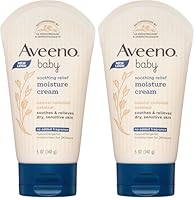 Aveeno Baby Soothing Relief Fragrance Free Sensitive Moisturising Cream 140g (Pack of 2)