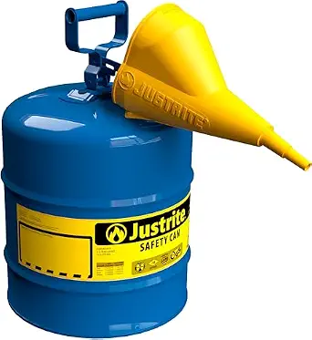 Justrite 5 Gallon Type I Safety Can for Kerosene with Flame Arrester
