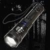D M E Linterna Led Recargable por USB - Linternas Led Alta Potencia Super Brillante con 5 Modos - 5000L Flashlight de Mano Enfoque Ajustable - Impermeable Portátil y Táctica para Aventuras.