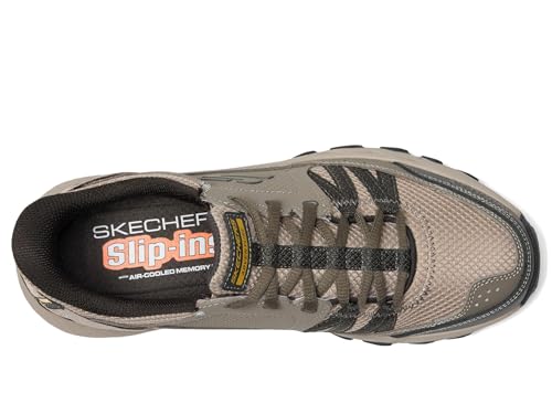 Skechers Men's Dynamite at Escapar Hands Free Slip-in Sneaker,Taupe,10.5