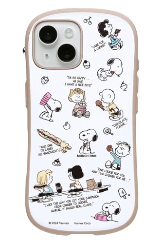 iFace First Class Cafe PEANUTS/ピーナッツ スヌーピー iPhone 15/14/13 ケース MagSafe 対応 MagSynq (MUNCH TIME/総柄)【アイフェイス アイフォン iphone15 iphone14